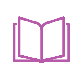 Purple Open Book Icon