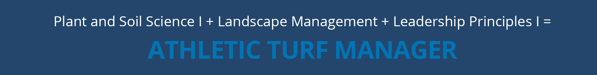 Agriculture career #1 – athletic turf manager