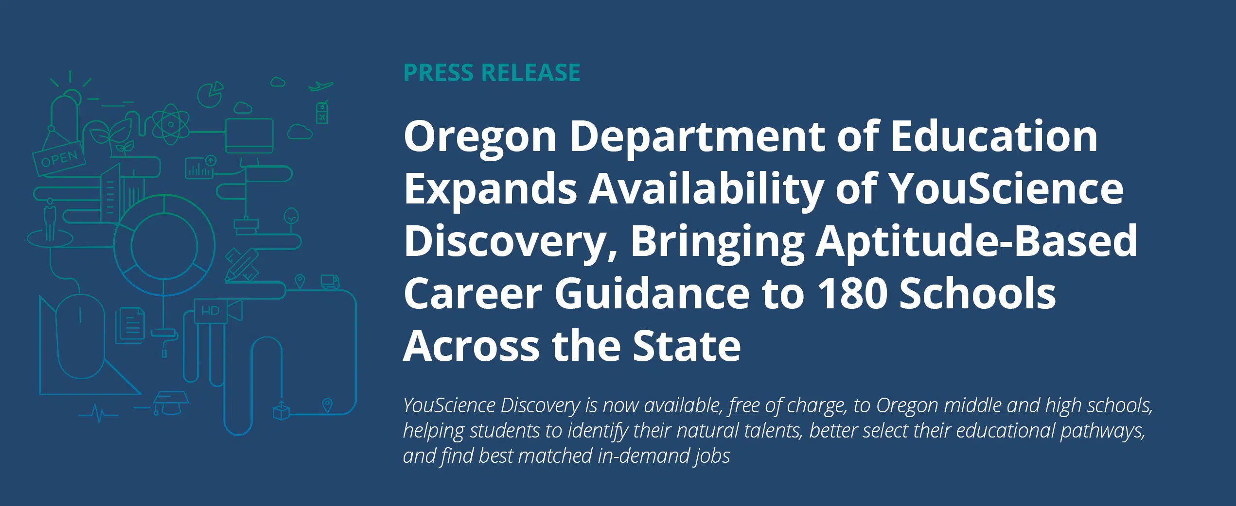 Oregon Department of Education Expands Availability of YouScience Discovery, Bringing Aptitude-Based Career Guidance to 180 Schools Across the State